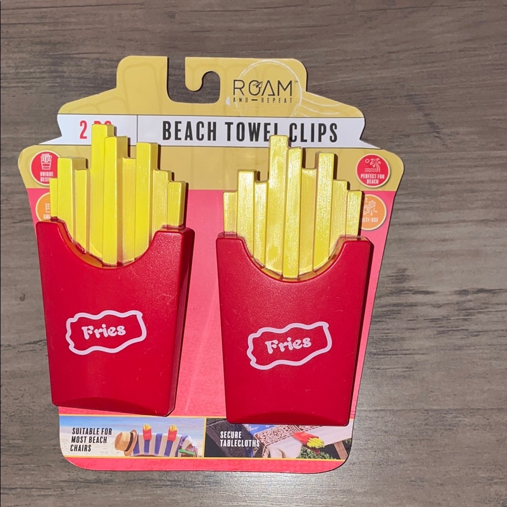 Fries Beach Towel Clips